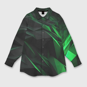 Мужская рубашка oversize 3D с принтом Вихрь абстрактных линий в Петрозаводске,  |  | 