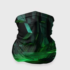 Бандана-труба 3D с принтом Глубина зеленого абстракта в Санкт-Петербурге, 100% полиэстер, ткань с особыми свойствами — Activecool | плотность 150‒180 г/м2; хорошо тянется, но сохраняет форму | Тематика изображения на принте: 
