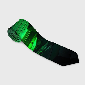 Галстук 3D с принтом Глубина зеленого абстракта в Санкт-Петербурге, 100% полиэстер | Длина 148 см; Плотность 150-180 г/м2 | Тематика изображения на принте: 