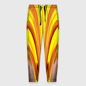 Мужские брюки 3D с принтом Вытянутые желтые полосы в городе Новоалтайск, 100% полиэстер | манжеты по низу, эластичный пояс регулируется шнурком, по бокам два кармана без застежек, внутренняя часть кармана из мелкой сетки | 