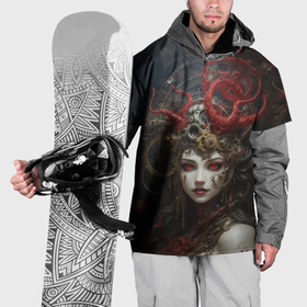 Накидка на куртку 3D с принтом Бионическая ведьма , 100% полиэстер |  | Тематика изображения на принте: 