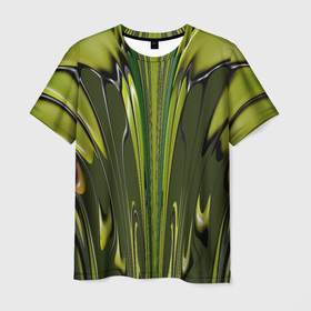 Мужская футболка 3D с принтом Трава камуфляжная в Кировске, 100% полиэфир | прямой крой, круглый вырез горловины, длина до линии бедер | 