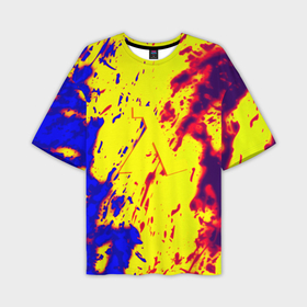 Мужская футболка oversize 3D с принтом Half life toxic yellow fire в Курске,  |  | 
