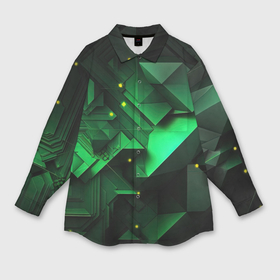 Мужская рубашка oversize 3D с принтом Визуальные иллюзии в геометрии в Белгороде,  |  | 