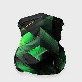 Бандана-труба 3D с принтом Асимметричный узор зелени в Белгороде, 100% полиэстер, ткань с особыми свойствами — Activecool | плотность 150‒180 г/м2; хорошо тянется, но сохраняет форму | 
