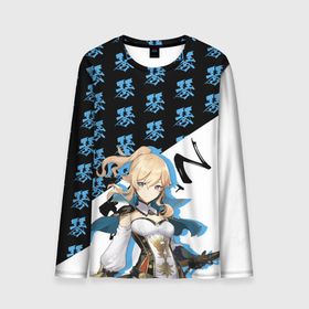 Мужской лонгслив 3D с принтом Джинн   Геншин Импакт в Ухте, 100% полиэстер | длинные рукава, круглый вырез горловины, полуприлегающий силуэт | Тематика изображения на принте: 