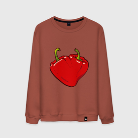 Мужской свитшот хлопок с принтом Сердце из красных перцев как символ любви к еде в Белгороде, 100% хлопок |  | 