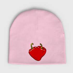 Мужская шапка демисезонная с принтом Сердце из красных перцев как символ любви к еде ,  |  | 