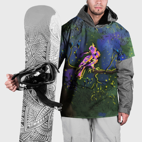 Накидка на куртку 3D с принтом Сказочная чудо птица в Курске, 100% полиэстер |  | 