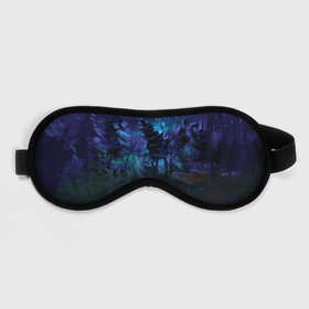 Маска для сна 3D с принтом Ночной лес при свете луны в Курске, внешний слой — 100% полиэфир, внутренний слой — 100% хлопок, между ними — поролон |  | Тематика изображения на принте: 