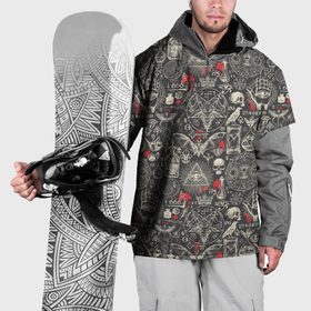Накидка на куртку 3D с принтом Колдовство и чёрная магия , 100% полиэстер |  | Тематика изображения на принте: 