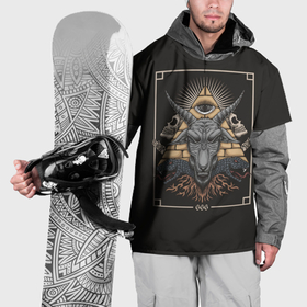 Накидка на куртку 3D с принтом Бафомет 666 в Тюмени, 100% полиэстер |  | Тематика изображения на принте: 