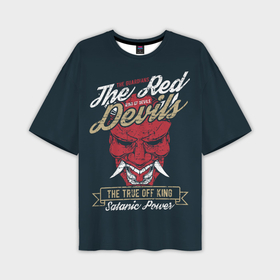 Мужская футболка oversize 3D с принтом Красный дьявол в Кировске,  |  | 