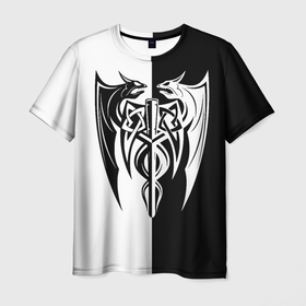 Мужская футболка 3D с принтом Демоны   кельтика в Кировске, 100% полиэфир | прямой крой, круглый вырез горловины, длина до линии бедер | 