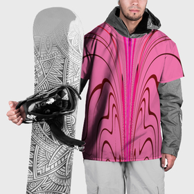 Накидка на куртку 3D с принтом Плавные линии на розовом фоне , 100% полиэстер |  | 