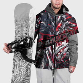 Накидка на куртку 3D с принтом Киберпанк броня красная в Кировске, 100% полиэстер |  | 