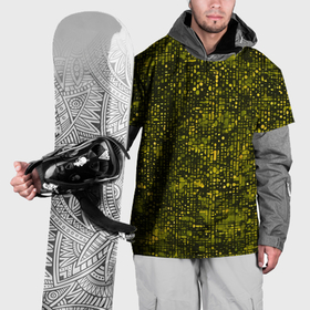 Накидка на куртку 3D с принтом Жёлтые точки на чёрном фоне в Тюмени, 100% полиэстер |  | 