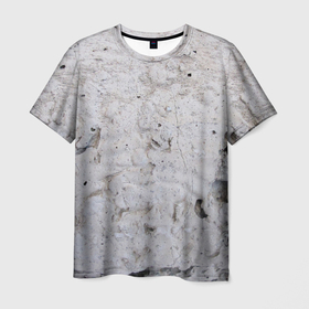 Мужская футболка 3D с принтом Абстрактная серая текстура  камня в Тюмени, 100% полиэфир | прямой крой, круглый вырез горловины, длина до линии бедер | 