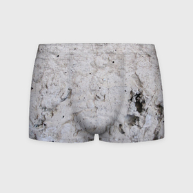 Мужские трусы 3D с принтом Абстрактная серая текстура  камня в Тюмени, 50% хлопок, 50% полиэстер | классическая посадка, на поясе мягкая тканевая резинка | Тематика изображения на принте: 