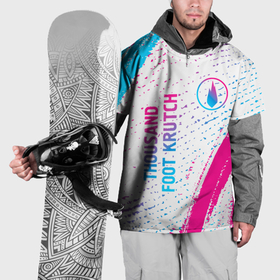 Накидка на куртку 3D с принтом Thousand Foot Krutch neon gradient style вертикально в Петрозаводске, 100% полиэстер |  | 