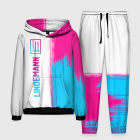 Мужской костюм с толстовкой 3D с принтом Lindemann neon gradient style по вертикали в городе Новоалтайск,  |  | Тематика изображения на принте: 