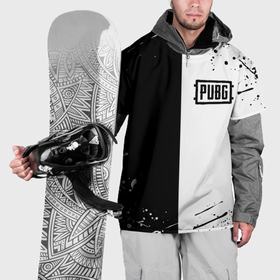 Накидка на куртку 3D с принтом Pubg чернобелые краски в Белгороде, 100% полиэстер |  | 
