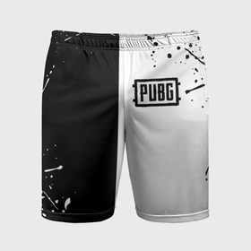 Мужские шорты спортивные с принтом Pubg чернобелые краски в Белгороде,  |  | 