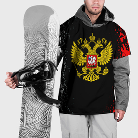 Накидка на куртку 3D с принтом Россия герб краски , 100% полиэстер |  | 