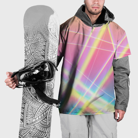 Накидка на куртку 3D с принтом Хаотичные неоновые линии в Санкт-Петербурге, 100% полиэстер |  | Тематика изображения на принте: 