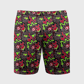 Мужские шорты спортивные с принтом Multicolored doodles ,  |  | Тематика изображения на принте: 