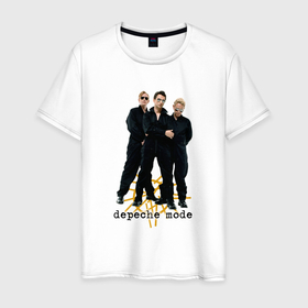 Мужская футболка хлопок с принтом Depeche Mode   A band universe в Санкт-Петербурге, 100% хлопок | прямой крой, круглый вырез горловины, длина до линии бедер, слегка спущенное плечо. | Тематика изображения на принте: 