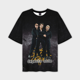 Мужская футболка oversize 3D с принтом Depeche Mode   A band in the universe в Санкт-Петербурге,  |  | Тематика изображения на принте: 