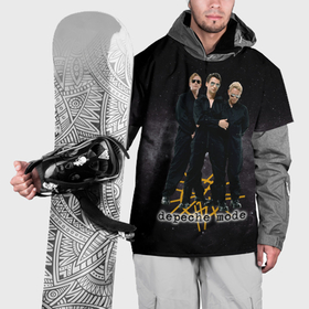 Накидка на куртку 3D с принтом Depeche Mode   A band in the universe в Кировске, 100% полиэстер |  | 