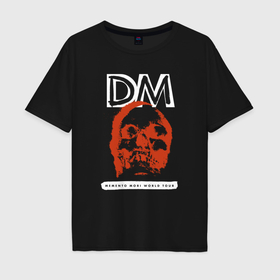 Мужская футболка хлопок Oversize с принтом Depeche Mode   Memento Mori world tour в Тюмени, 100% хлопок | свободный крой, круглый ворот, “спинка” длиннее передней части | 