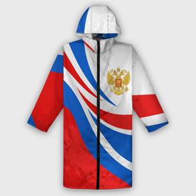 Мужской дождевик 3D с принтом Россия   спортивная униформа ,  |  | 