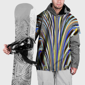 Накидка на куртку 3D с принтом Струйчатый перламутровый узор , 100% полиэстер |  | 