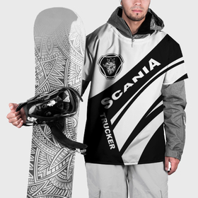 Накидка на куртку 3D с принтом Scania дальнобойщик , 100% полиэстер |  | Тематика изображения на принте: 