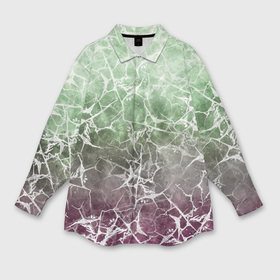 Мужская рубашка oversize 3D с принтом Абстракция   spider web on purple green background в Тюмени,  |  | 