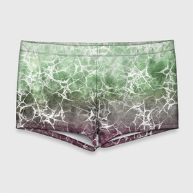 Мужские купальные плавки 3D с принтом Абстракция   spider web on purple green background в Курске, Полиэстер 85%, Спандекс 15% |  | Тематика изображения на принте: 