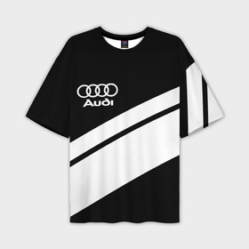Мужская футболка oversize 3D с принтом Audi sport line в Екатеринбурге,  |  | 