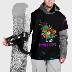 Накидка на куртку 3D с принтом Minecraft neon краски в Санкт-Петербурге, 100% полиэстер |  | 