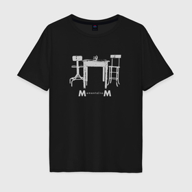 Мужская футболка хлопок Oversize с принтом Depeche Mode   Memento Mori album , 100% хлопок | свободный крой, круглый ворот, “спинка” длиннее передней части | Тематика изображения на принте: 