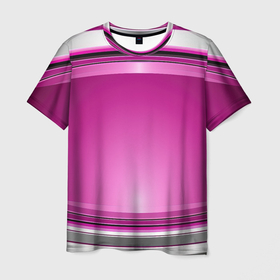 Мужская футболка 3D с принтом Розовый выпуклый фон , 100% полиэфир | прямой крой, круглый вырез горловины, длина до линии бедер | 