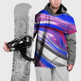 Накидка на куртку 3D с принтом Вязкая абстракция в фиолетовых оттенках , 100% полиэстер |  | 