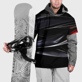 Накидка на куртку 3D с принтом Black  red abstract в Курске, 100% полиэстер |  | Тематика изображения на принте: 