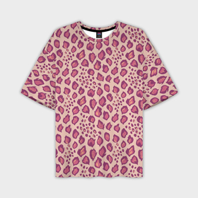 Мужская футболка oversize 3D с принтом Цветущий леопард тюльпановое поле в Санкт-Петербурге,  |  | Тематика изображения на принте: 