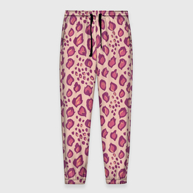 Мужские брюки 3D с принтом Цветущий леопард тюльпановое поле в Екатеринбурге, 100% полиэстер | манжеты по низу, эластичный пояс регулируется шнурком, по бокам два кармана без застежек, внутренняя часть кармана из мелкой сетки | Тематика изображения на принте: 