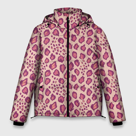 Мужская зимняя куртка 3D с принтом Цветущий леопард тюльпановое поле в Санкт-Петербурге, верх — 100% полиэстер; подкладка — 100% полиэстер; утеплитель — 100% полиэстер | длина ниже бедра, свободный силуэт Оверсайз. Есть воротник-стойка, отстегивающийся капюшон и ветрозащитная планка. 

Боковые карманы с листочкой на кнопках и внутренний карман на молнии. | Тематика изображения на принте: 