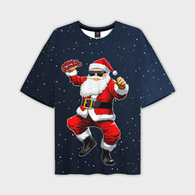 Мужская футболка oversize 3D с принтом Santa dance в Белгороде,  |  | Тематика изображения на принте: 