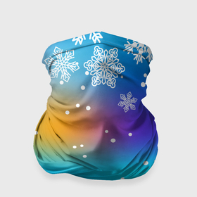 Бандана-труба 3D с принтом Снегопад на Новый год в Рязани, 100% полиэстер, ткань с особыми свойствами — Activecool | плотность 150‒180 г/м2; хорошо тянется, но сохраняет форму | 